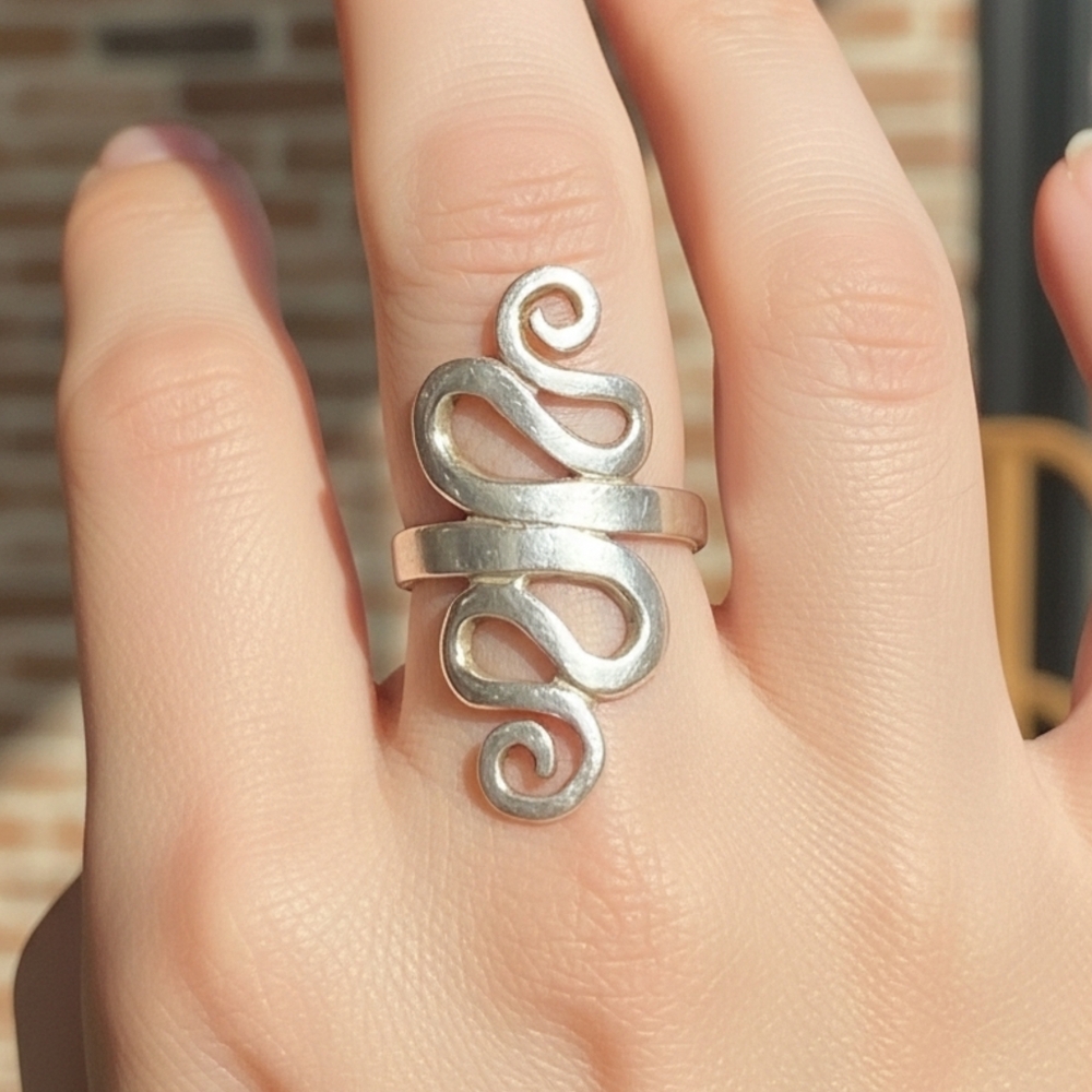 Sterling Silver Serpentine Ring! - image 3